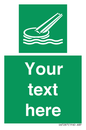 SA7287: Custom sign safe condition Marine evacuation slide