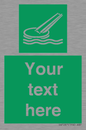 SA7287: Custom sign safe condition Marine evacuation slide