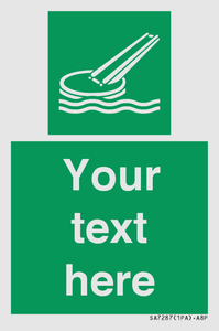 SA7287: Custom sign safe condition Marine evacuation slide