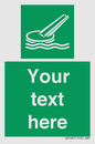 SA7287: Custom sign safe condition Marine evacuation slide