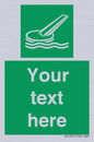 SA7287: Custom sign safe condition Marine evacuation slide