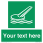 SA7287: Custom sign safe condition Marine evacuation slide