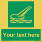 SA7287: Custom sign safe condition Marine evacuation slide