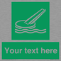 SA7287: Custom sign safe condition Marine evacuation slide