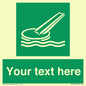 SA7287: Custom sign safe condition Marine evacuation slide