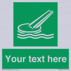 SA7287: Custom sign safe condition Marine evacuation slide