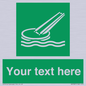 SA7287: Custom sign safe condition Marine evacuation slide