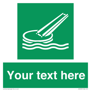 SA7287: Custom sign safe condition Marine evacuation slide