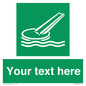 SA7287: Custom sign safe condition Marine evacuation slide