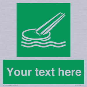 SA7287: Custom sign safe condition Marine evacuation slide