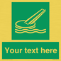 SA7287: Custom sign safe condition Marine evacuation slide
