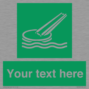 SA7287: Custom sign safe condition Marine evacuation slide