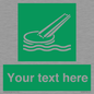 SA7287: Custom sign safe condition Marine evacuation slide