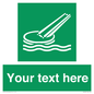 SA7287: Custom sign safe condition Marine evacuation slide
