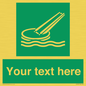 SA7287: Custom sign safe condition Marine evacuation slide