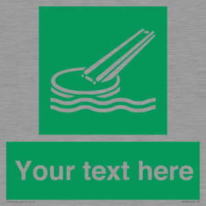 SA7287: Custom sign safe condition Marine evacuation slide