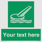 SA7287: Custom sign safe condition Marine evacuation slide