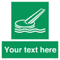 SA7287: Custom sign safe condition Marine evacuation slide