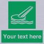 SA7287: Custom sign safe condition Marine evacuation slide
