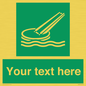 SA7287: Custom sign safe condition Marine evacuation slide