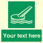 SA7287: Custom sign safe condition Marine evacuation slide