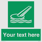 SA7287: Custom sign safe condition Marine evacuation slide