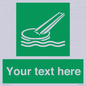 SA7287: Custom sign safe condition Marine evacuation slide