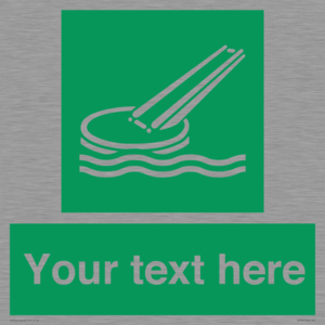 SA7287: Custom sign safe condition Marine evacuation slide