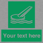 SA7287: Custom sign safe condition Marine evacuation slide