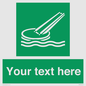 SA7287: Custom sign safe condition Marine evacuation slide