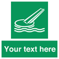 SA7287: Custom sign safe condition Marine evacuation slide