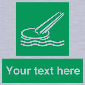 SA7287: Custom sign safe condition Marine evacuation slide