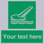 SA7287: Custom sign safe condition Marine evacuation slide