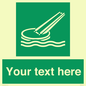 SA7287: Custom sign safe condition Marine evacuation slide