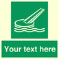 SA7287: Custom sign safe condition Marine evacuation slide