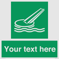 SA7287: Custom sign safe condition Marine evacuation slide