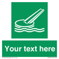 SA7287: Custom sign safe condition Marine evacuation slide