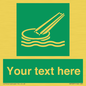 SA7287: Custom sign safe condition Marine evacuation slide