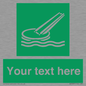 SA7287: Custom sign safe condition Marine evacuation slide