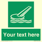 SA7287: Custom sign safe condition Marine evacuation slide
