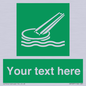 SA7287: Custom sign safe condition Marine evacuation slide