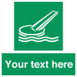 SA7287: Custom sign safe condition Marine evacuation slide