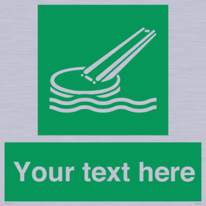 SA7287: Custom sign safe condition Marine evacuation slide