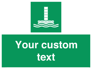 SA7288: Custom sign safe condition Evacuation chute