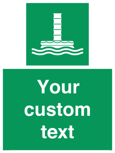 SA7288: Custom sign safe condition Evacuation chute