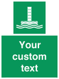 SA7288: Custom sign safe condition Evacuation chute