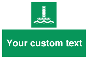 SA7288: Custom sign safe condition Evacuation chute