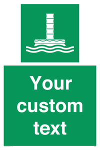 SA7288: Custom sign safe condition Evacuation chute