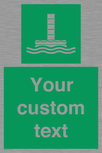 SA7288: Custom sign safe condition Evacuation chute