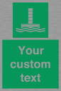 SA7288: Custom sign safe condition Evacuation chute